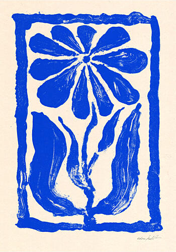 Blue Flower Art Print by Eden Kalif