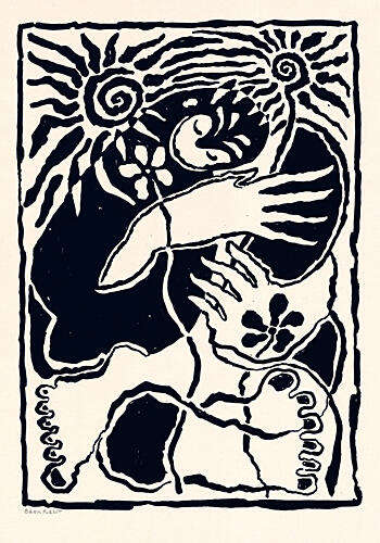 Protection Black Art Print by Eden Kalif