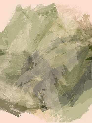 Earthy Green Abstract Art Print