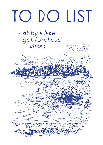 Serene Lake to do List Art Print