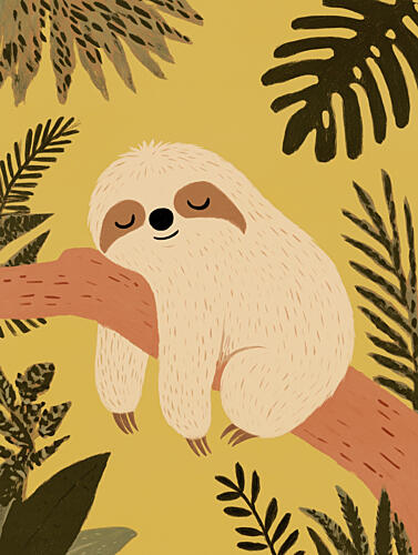 Sleepingsloth Art Print