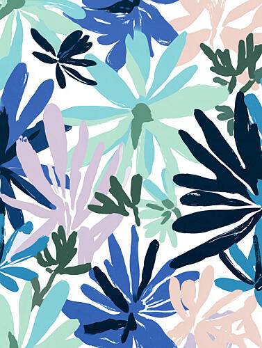 Aquaflowers Art Print