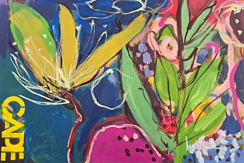Watermelon Blossoms Art Print