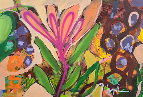 Vibrant Abstract Flower Art Print