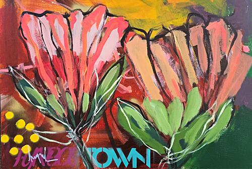 Vibrant City Flowers Art Print