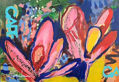 Vibrant Floral Abstract Art Print