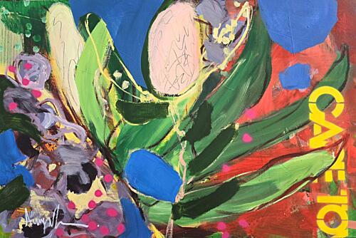 Colorful Botanical Abstraction Art Print