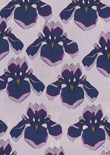 Elegant Iris Pattern Art Print