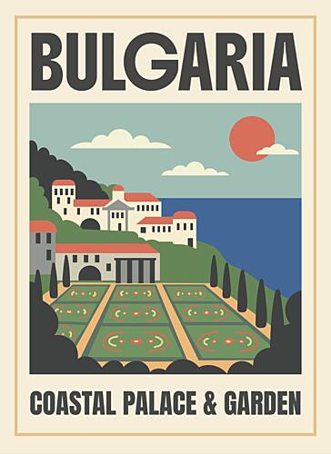Coastal Palace and Garden Art Print by Marika Barsrsind