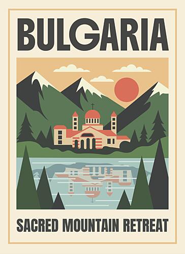 Bulgarian Mountain Monastery Art Print by Marika Barsrsind