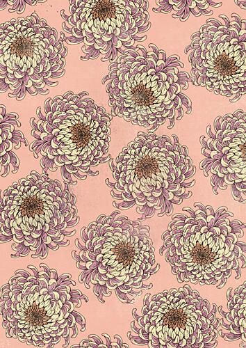 Vintage Pink Chrysanthemums Art Print