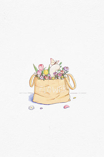 Spring Flower Bunny Art Print