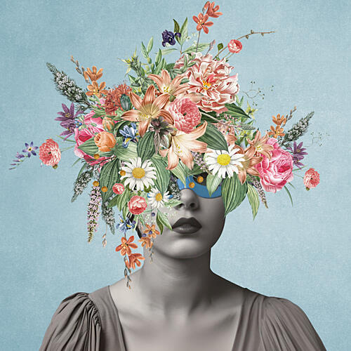 Dreamy Floral Woman Art Print