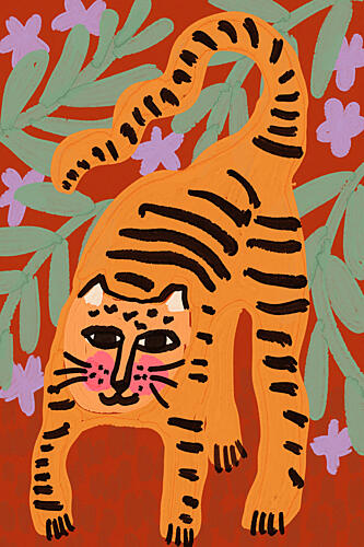 Tiger Garden Art Print