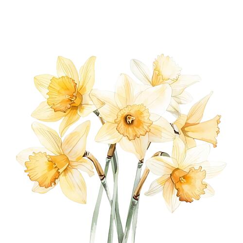 Yellow Spring Daffodils Art Print