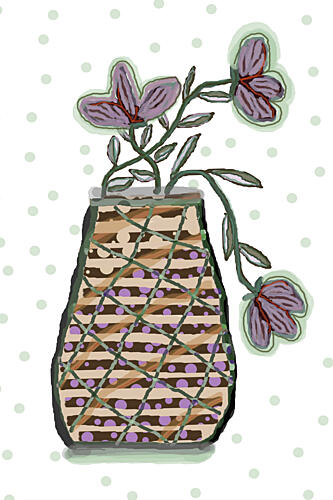 Charming Floral Vase Art Print