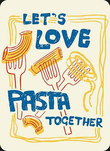 Love Pasta Together Art Print by Marika Barsrsind