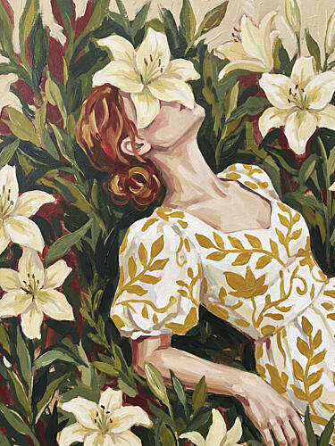 Dreaming in Lilies Art Print