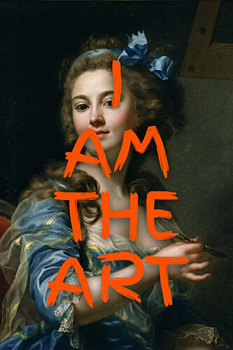 I Am the Art Portrait Art Print