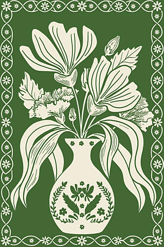Elegant Floral Vase Art Print