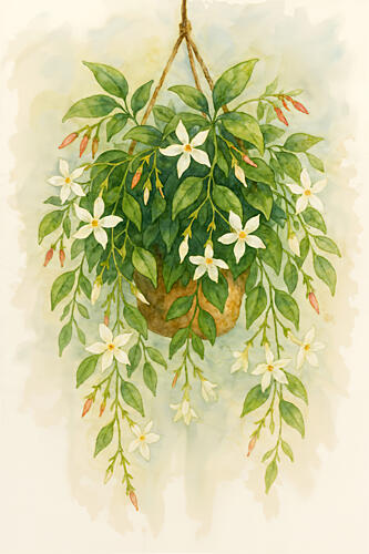 Hanging Jasmine Blooms Art Print