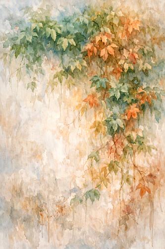 Soft Autumn Leaves Art Print
