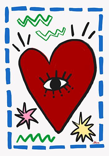 Red Heart Art Print