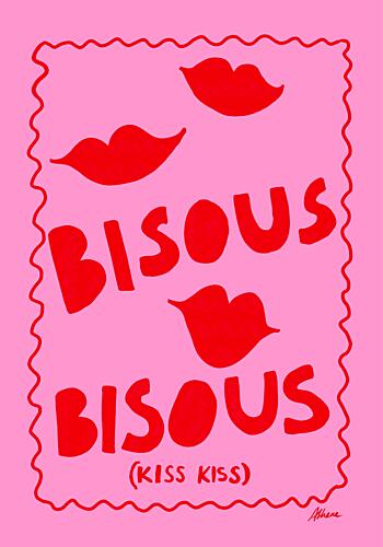 Bisous Bisous Pop art reproduction