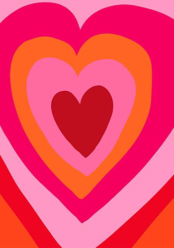 Groovy Heart Pop art reproduction