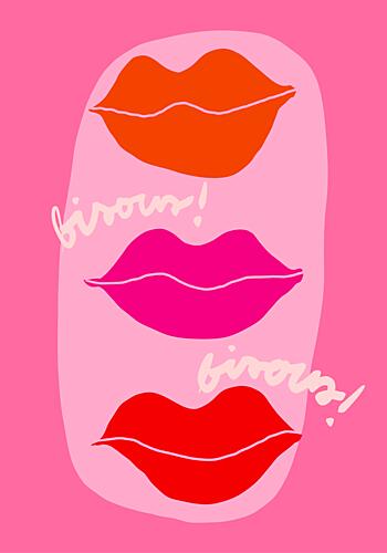 Bisous Bisous! Pop art reproduction