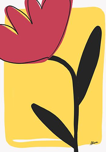 Bold Flower Pop art reproduction