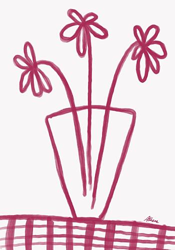 Flowers in Vase Art Print