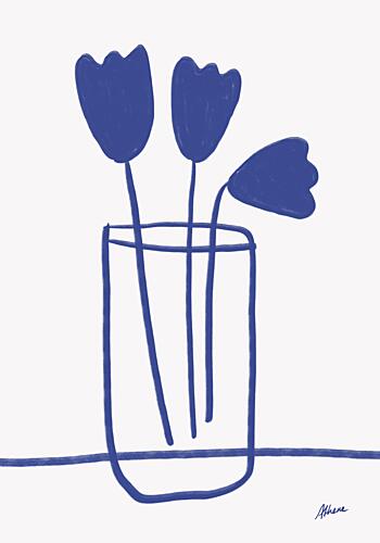 Blue Vase Art Print