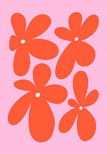 Orange Flowers Art Print