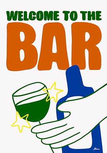 Welcome to the Bar Pop art reproduction