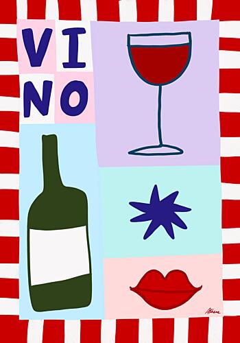 Vino Pop art reproduction