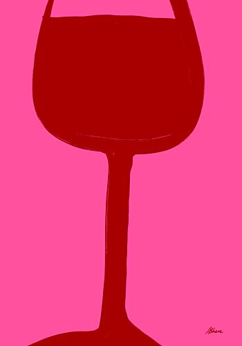Red Wine Pop art reproduction