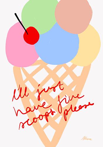 Five Scoops Pop art reproduction