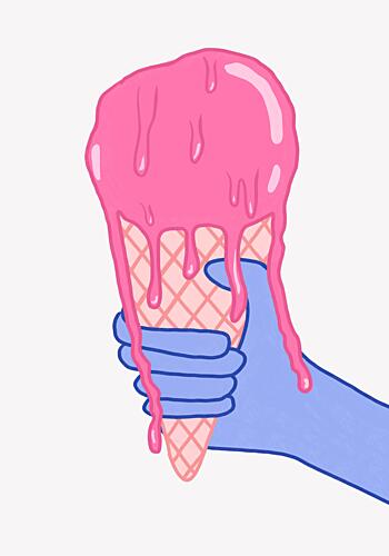 Melting Ice Cream Pop art reproduction