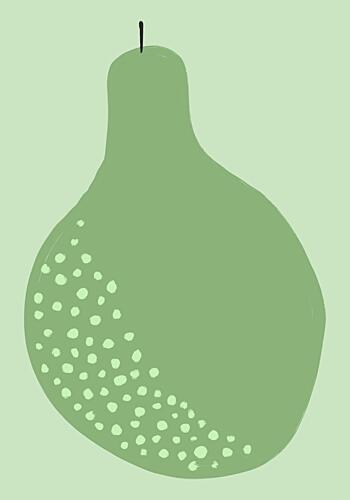 Green Pear Art Print