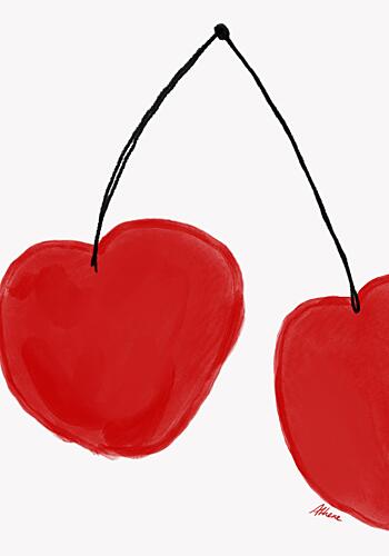 Cherries Pop art reproduction