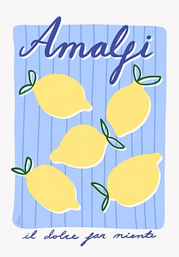 Amalfi Lemons Art Print