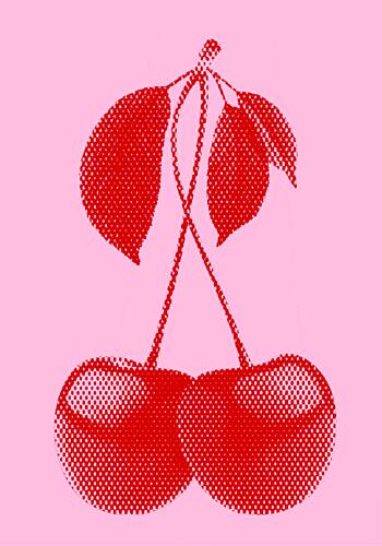 Red Cherries Pop art reproduction
