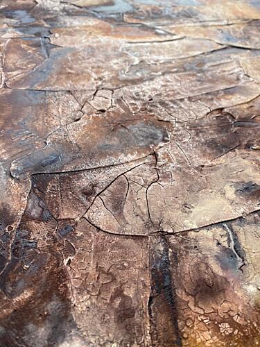 Abstract Cracked Patina Art Print by Gabriela Aleksandra Szuba