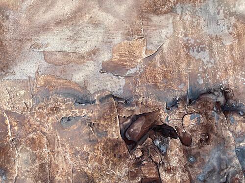 Aged Metallic Texture Art Print by Gabriela Aleksandra Szuba