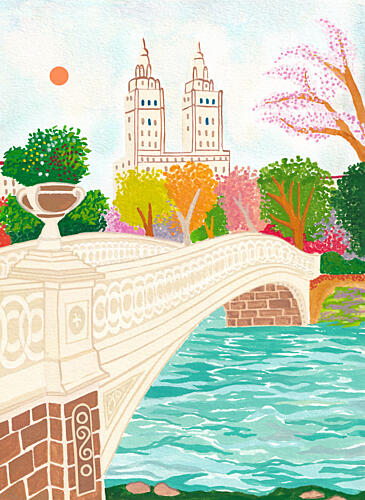 Bow Bridge Central Park Art Print