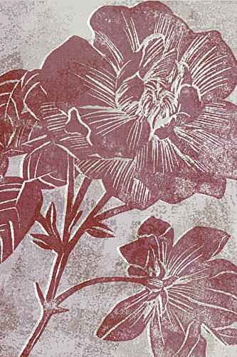 Rustic Maroon Blooms Art Print by Apostrofo Design