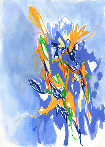 Dynamic Color Flow Art Print by Jenja Braun
