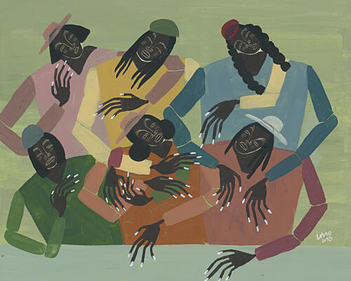 Gossip Art Print by Studio Imo
