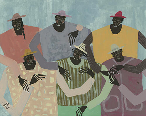 Group Chat Art Print by Studio Imo